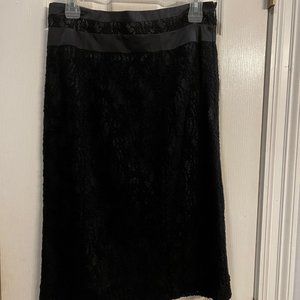 Worthington Lace "Suit" Skirt Black Size 8